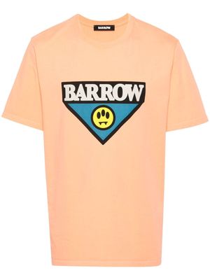 BARROW logo-print cotton T-shirt - Orange