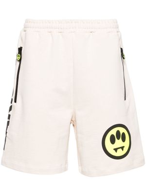 BARROW logo-print cotton track shorts - Neutrals