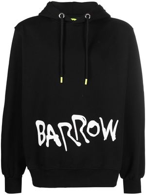 BARROW logo-print detail hoodie - Black
