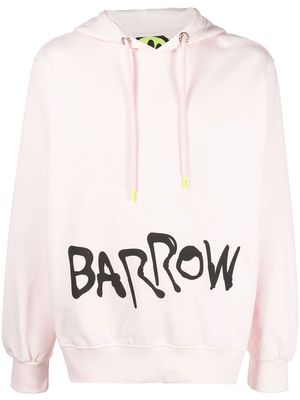 BARROW logo-print detail hoodie - Pink
