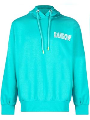 BARROW logo-print drawstring hoodie - Blue
