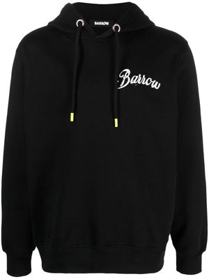 BARROW logo-print jersey cotton hoodie - Black