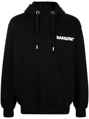 BARROW logo-print long-sleeve hoodie - Black