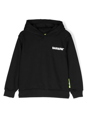 BARROW logo-print long-sleeved hoodie - Black