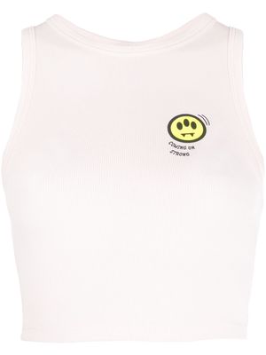 BARROW logo-print ribbed top - Pink