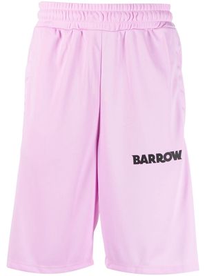 BARROW logo-print side-stripe shorts - Purple