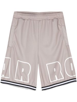 BARROW logo-printed mesh shorts - Neutrals