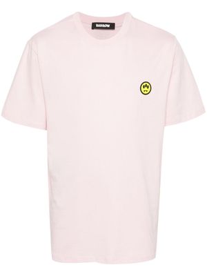 BARROW logo-raised T-shirt - Pink