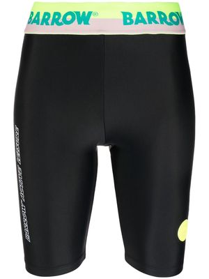 BARROW logo-waistband biker shorts - Black
