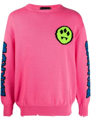 BARROW long sleeve knitted logo jumper - Pink