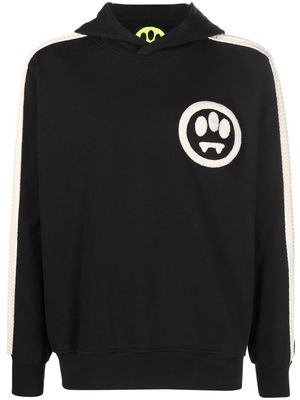 BARROW motif-print long-sleeved hoodie - Black