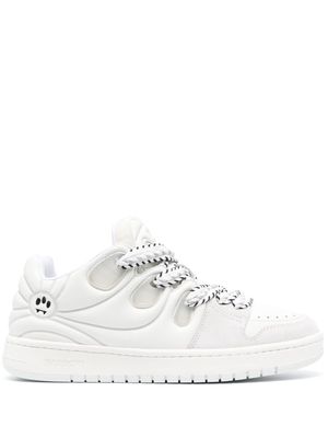 BARROW Ollie panelled leather sneakers - White