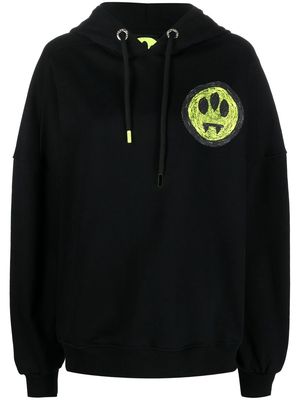 BARROW oversized logo-print hoodie - Black