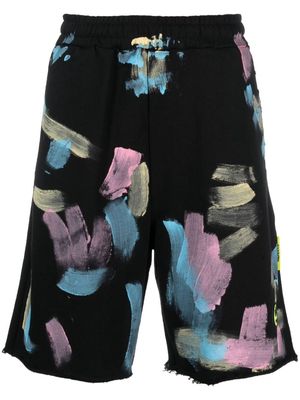 BARROW painterly-abstract bermuda shorts - Black