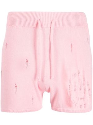 BARROW pointelle-knit shorts - Pink