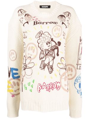 BARROW printed cotton jumper - Neutrals
