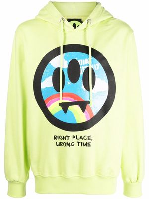 BARROW Right Place Wrong Time logo-print hoodie - Green