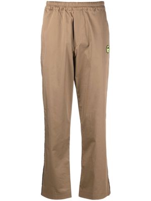 BARROW side-stripe drawstring-waist pants - Brown