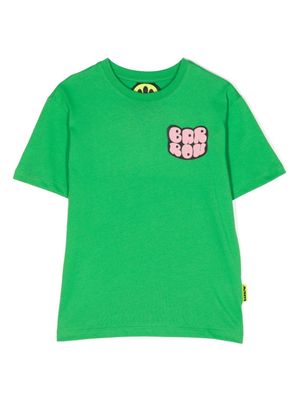 BARROW smiley face-print cotton T-shirt - Green
