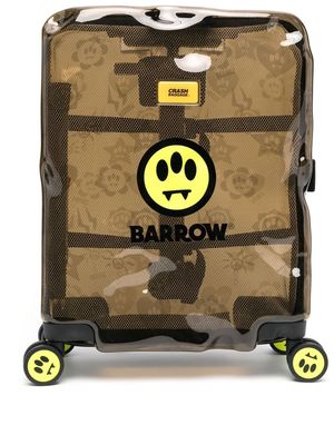 BARROW smiley-print transparent suitcase - Black
