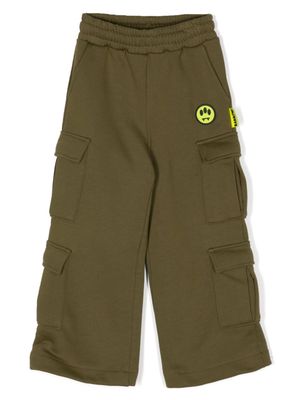BARROW straight-leg cotton trousers - Green