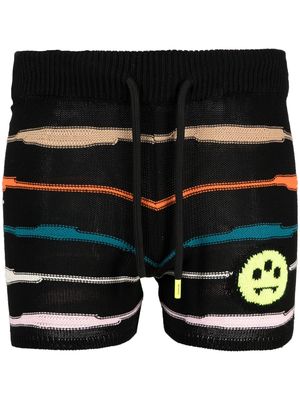 BARROW striped knitted shorts - Black