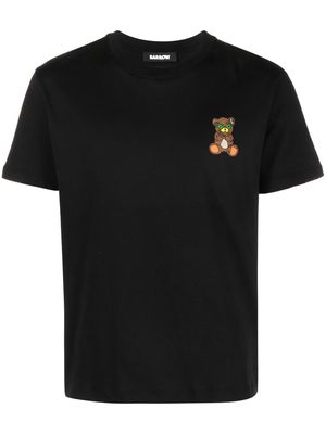 BARROW teddy bear-print cotton T-shirt - Black