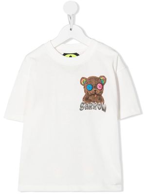 BARROW teddy bear-print T-shirt - White