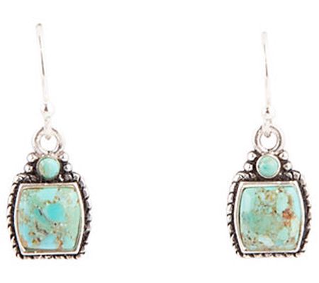 Barse Artisan Crafted Delicate Turquoise Earrin gs