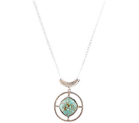 Barse Artisan Crafted Sterling Hypnosis Turquoi se Necklace