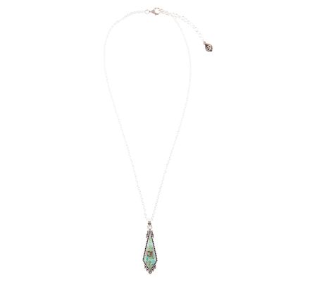 Barse Artisan Crafted Sterling Turquoise Pendan t w/ Chain