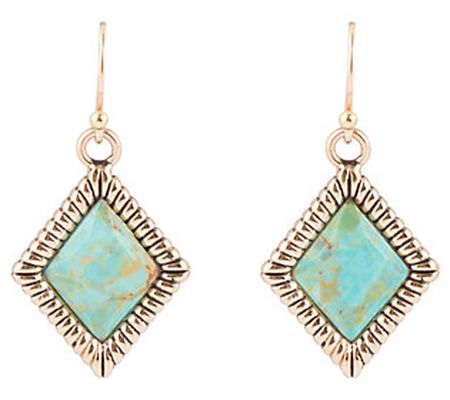 Barse Artisan Crafted Turquoise Drop Earrings