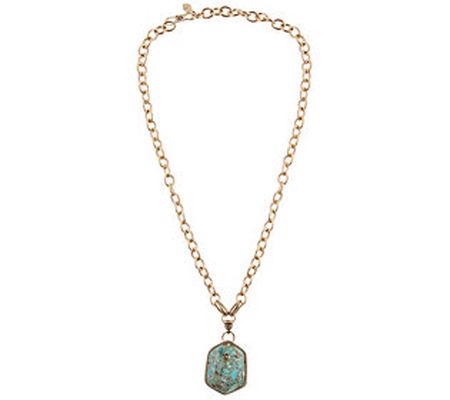 Barse Artisan Crafted Turquoise Statement Neckl ace