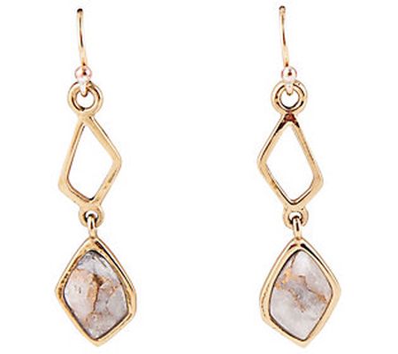 Barse Composite Calcite w/ Infused Metal M atri Earrings