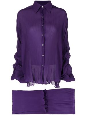 Baruni Ausha shirt & trousers set - Purple