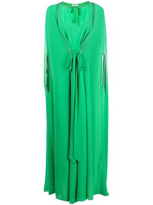 Baruni crystal-trim kaftan-style dress - Green