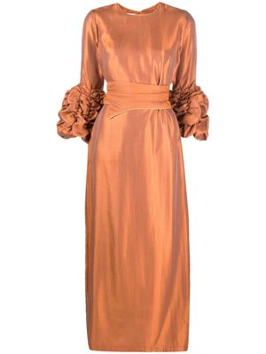 Baruni Enchant belted maxi dress - Brown
