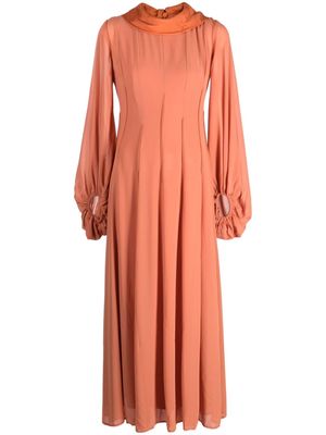 Baruni Johra puff-sleeves maxi dress - Orange