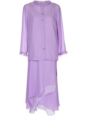 Baruni Kamila georgette skirt set - Purple