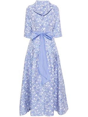 Baruni Loretta floral-jacquard maxi dress - Blue