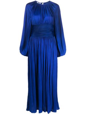 Baruni poet-sleeve flared maxi dress - Blue