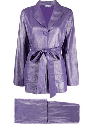 Baruni Sandy cotton-linen trouser suit - Purple