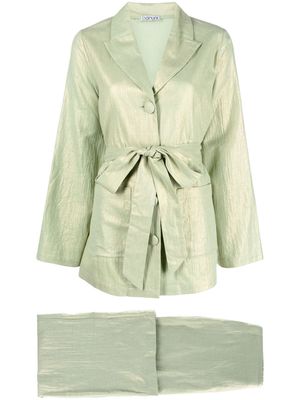 Baruni Sandy linen-cotton trouser suit - Green