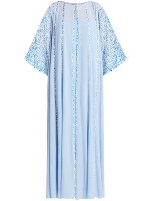 Baruni sequin-detail pleated maxi dress - Blue