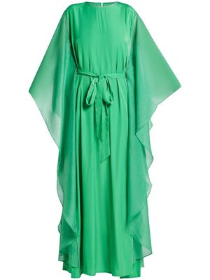 Baruni tie-waist draped maxi dress - Green