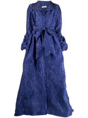 Baruni tied jacquard gown - Blue