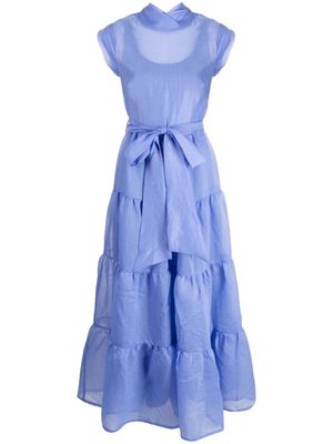 Baruni Tsai organza maxi dress - Blue