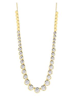 Basel 18K-Gold-Plated & Cubic Zirconia Half Collar Necklace