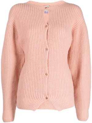 Baserange button-up ribbed cardigan - Pink