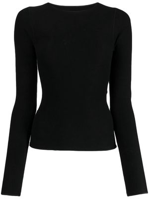 Baserange crew-neck cotton sweatshirt - Black